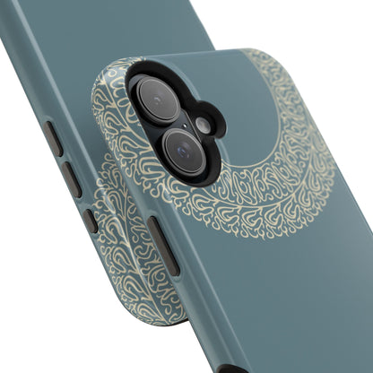Beige geometric circle  Design - Iphone Magnetic Tough Case