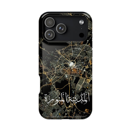 Al Madina Munawarah from Space - City of Lights- Iphone Magnetic Tough Cases