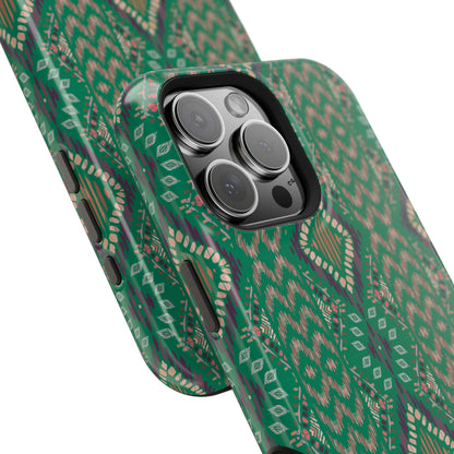 Emerald Green  Geometric Design Iphone Magnetic Tough Case