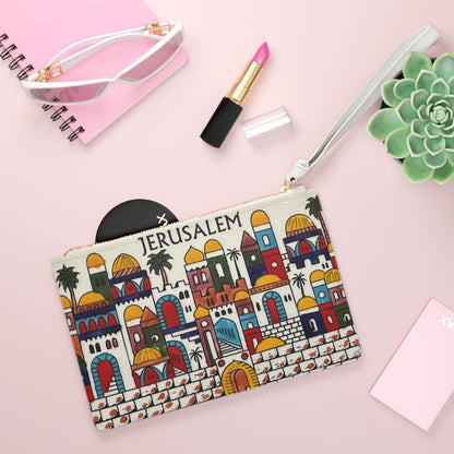 Large* Jerusalem City Themed Clutch Bag, Stylish Purse