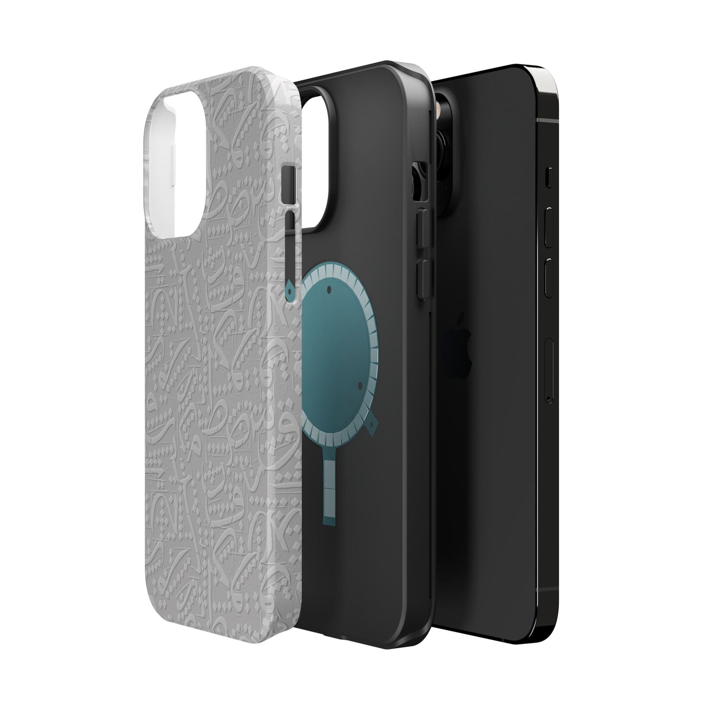 White Arabic calligraphy letters - Iphone Magnetic Tough Case