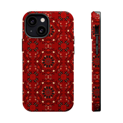 Red geometric   Design - Iphone Magnetic Tough Case