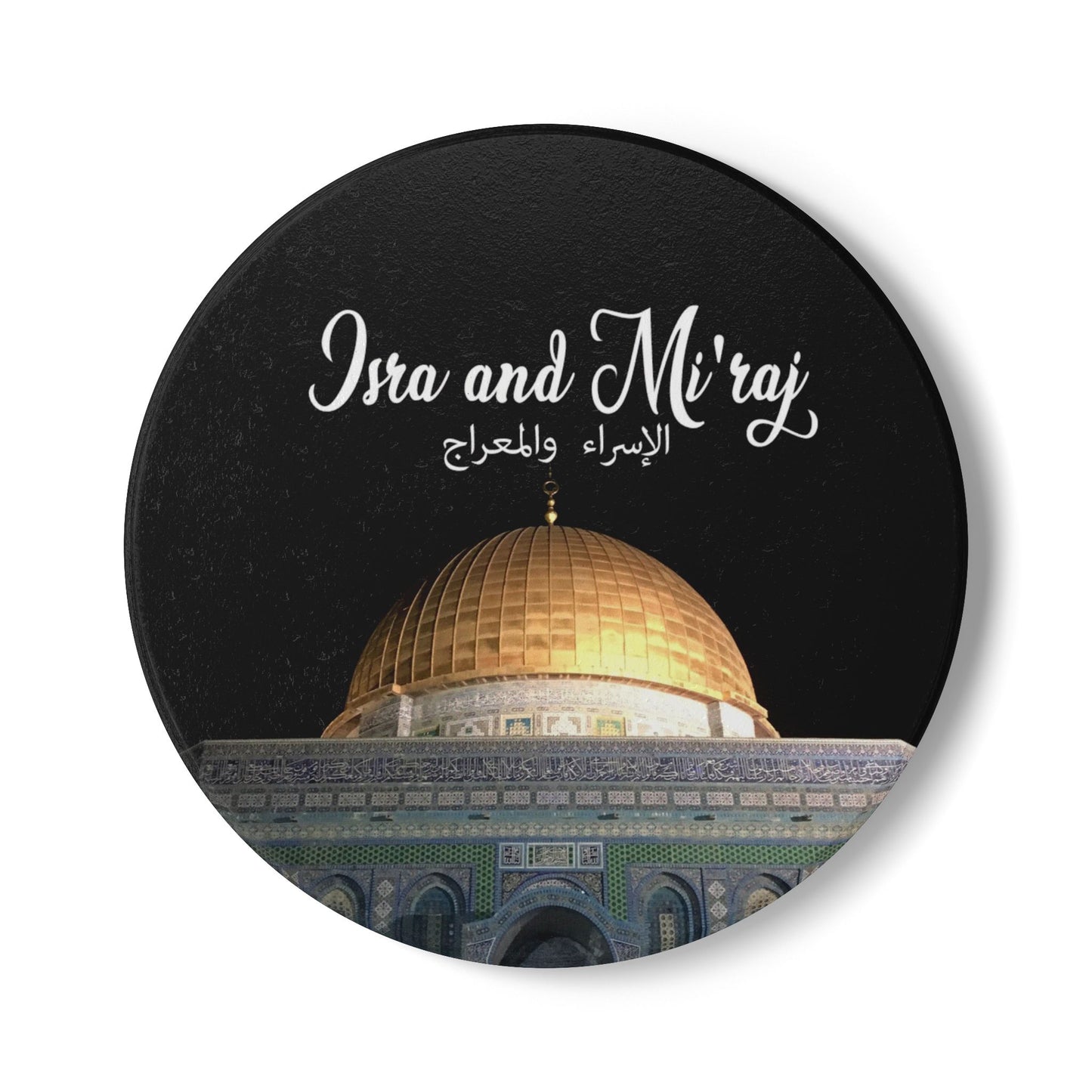 Isra and Mi3raj Ceramic Coaster