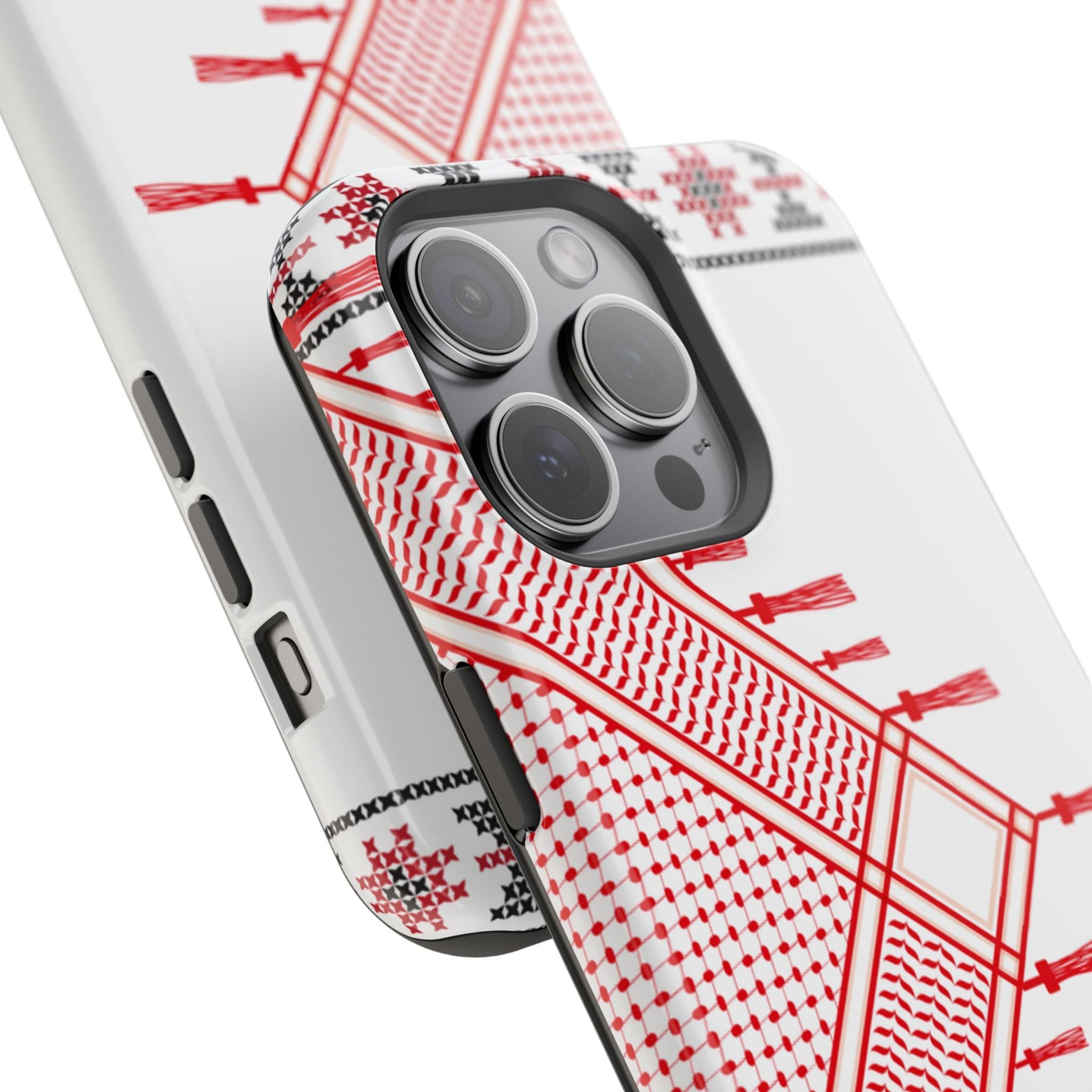 Red and White Hattah Design Iphone Magnetic Tough Case