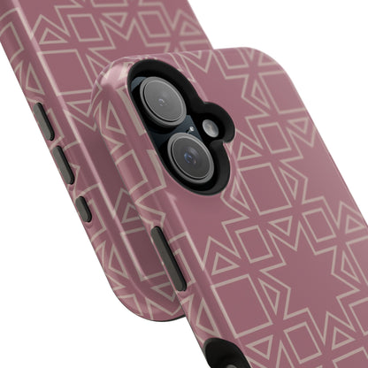 Pink Star ⭐️ Geometric Design - Iphone Magnetic Tough Case