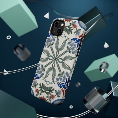 Blue flowers Iphone Magnetic Tough Cases