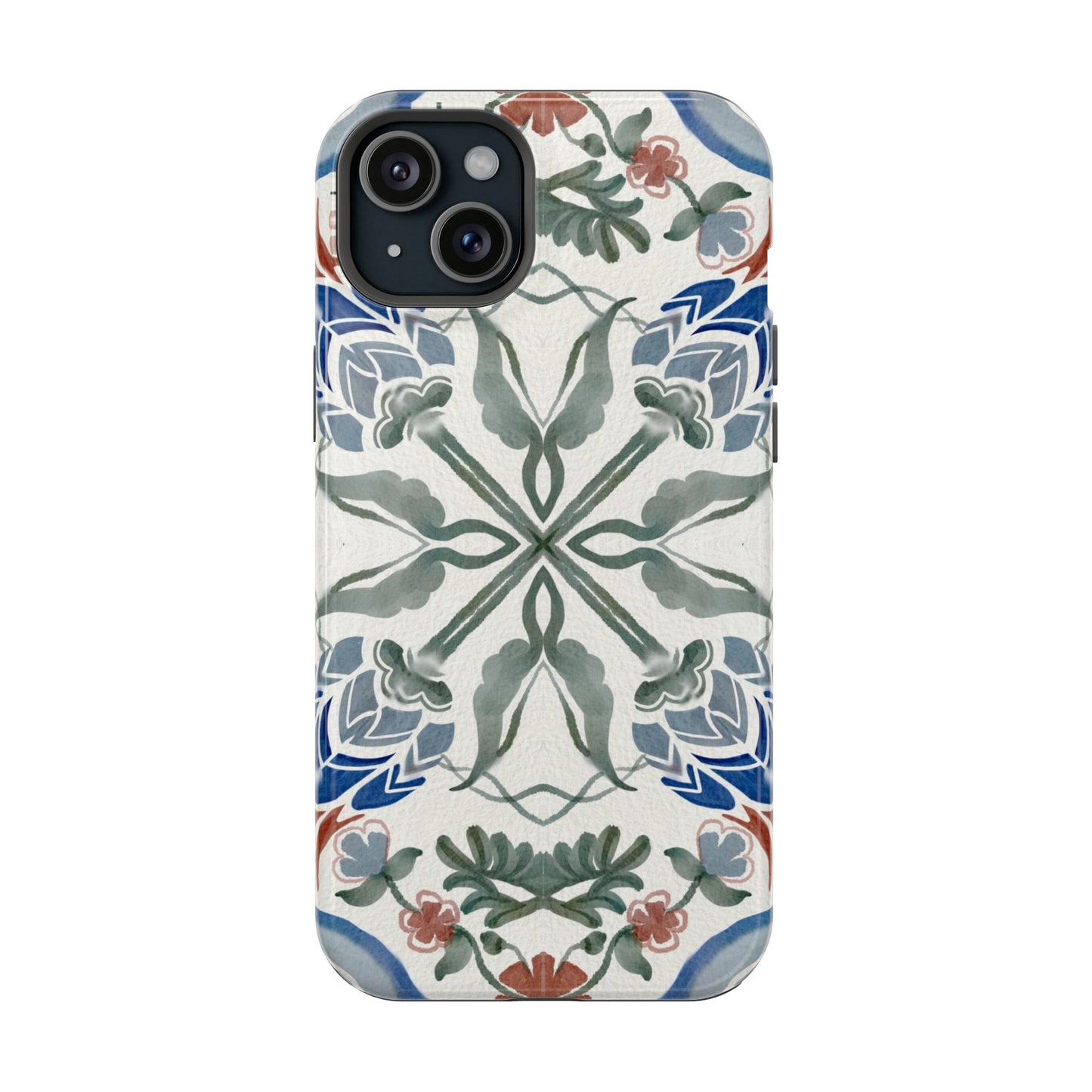 Blue flowers Iphone Magnetic Tough Cases