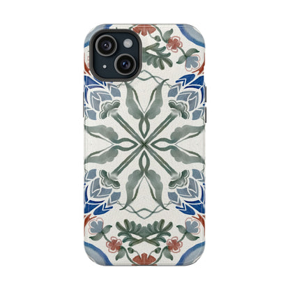 Blue flowers Iphone Magnetic Tough Cases