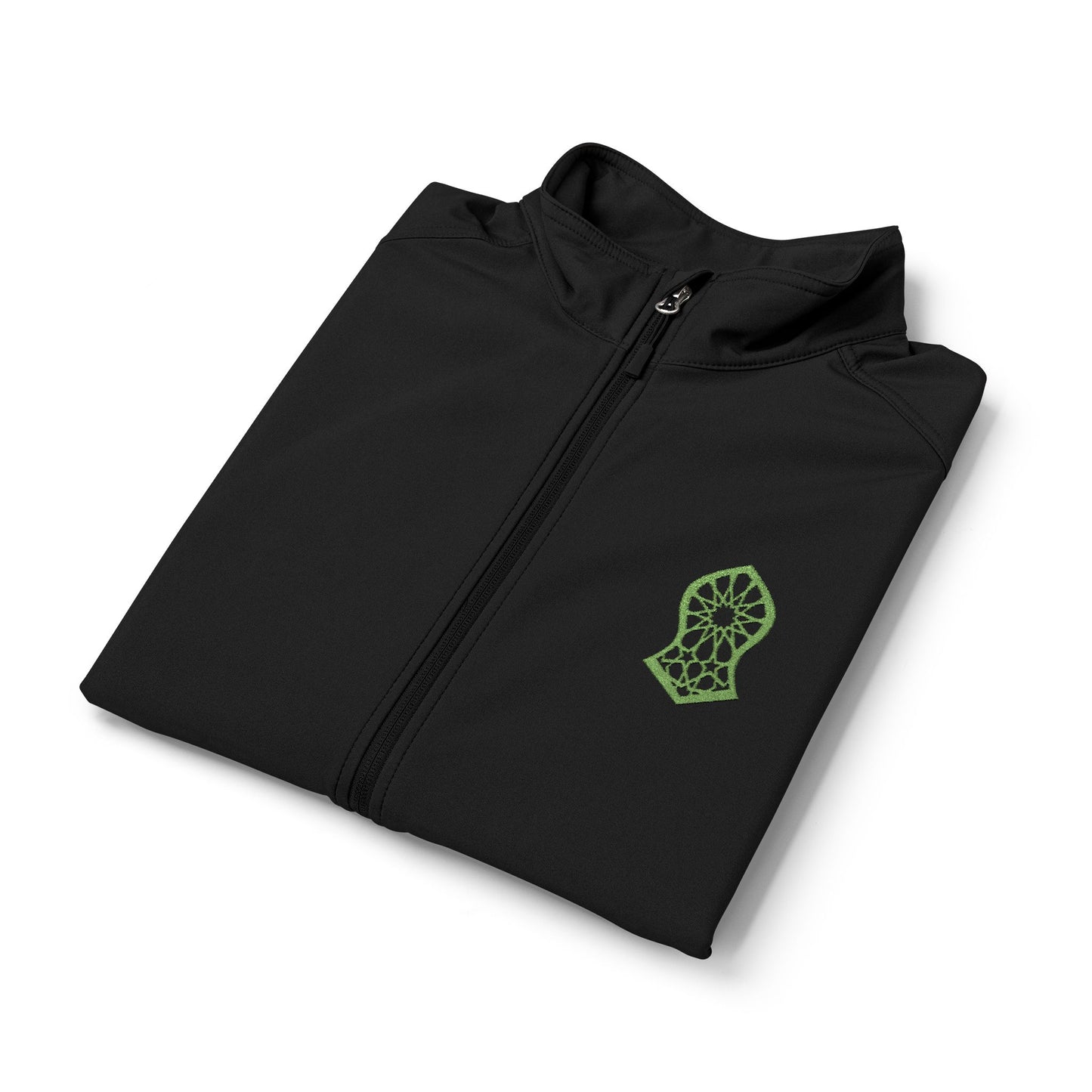 Men's Soft Shell Vest — Neon Green Sandala Logo Embroidered