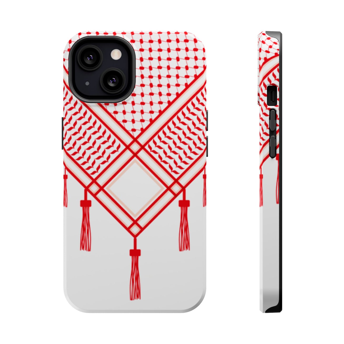 Red and White Shmagh Design Iphone Magnetic Tough Case