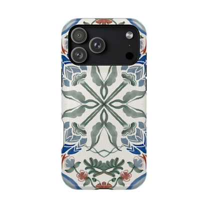 Blue flowers Iphone Magnetic Tough Cases