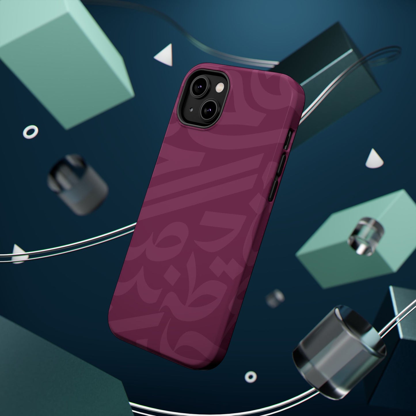 Pink calligraphy Design - Iphone Magnetic Tough Case
