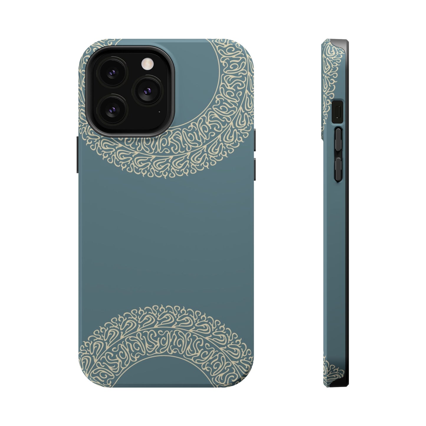Beige geometric circle  Design - Iphone Magnetic Tough Case