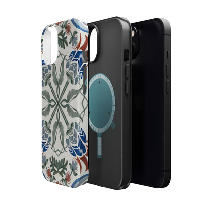 Blue flowers Iphone Magnetic Tough Cases