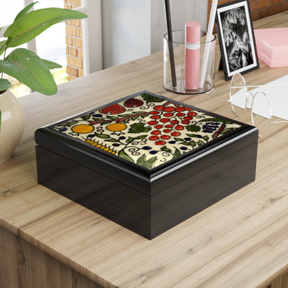 Jerusalem Fruits- Artistic Jewelry Box with Floral Design | Perfect Gift for Special Occasions