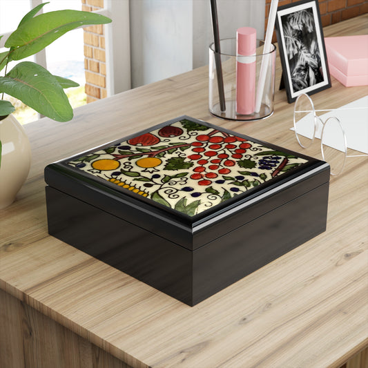 Jerusalem Fruits- Artistic Jewelry Box with Floral Design | Perfect Gift for Special Occasions