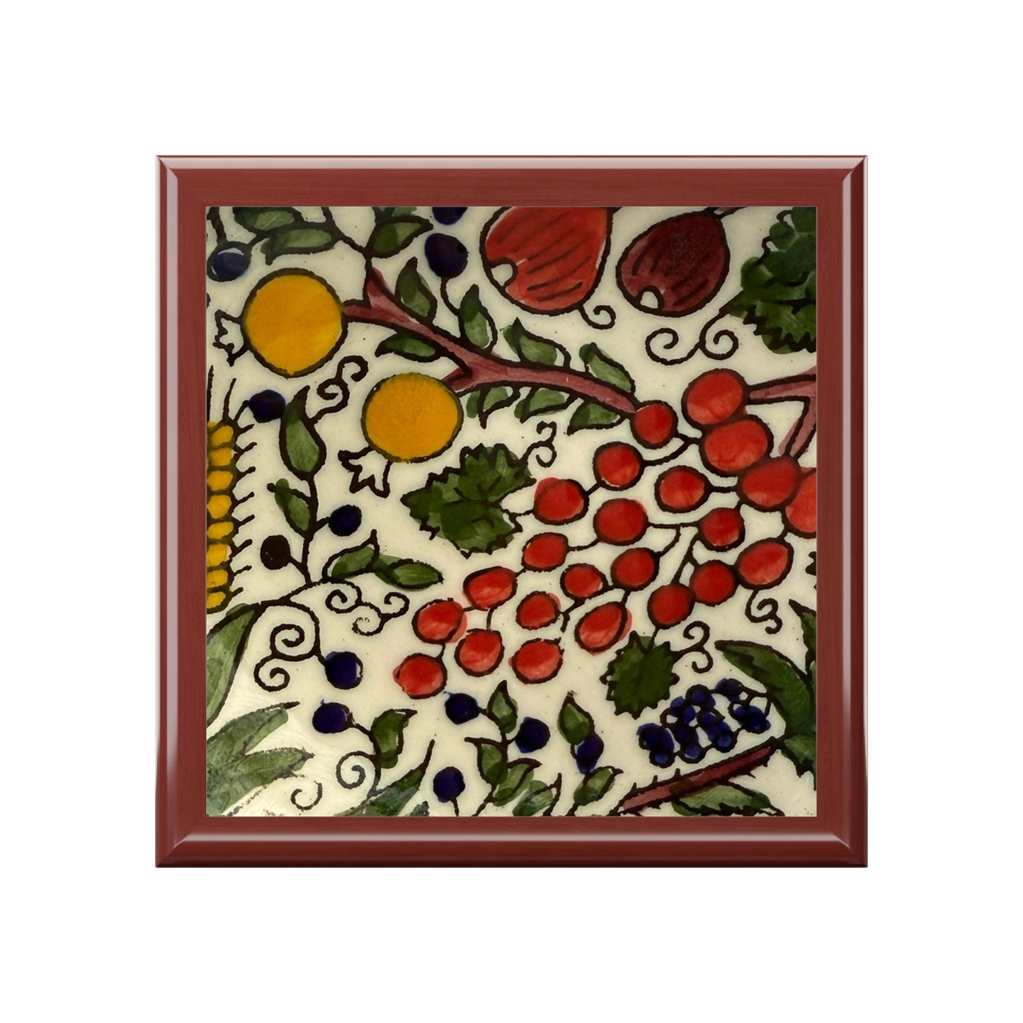 Jerusalem Fruits- Artistic Jewelry Box with Floral Design | Perfect Gift for Special Occasions