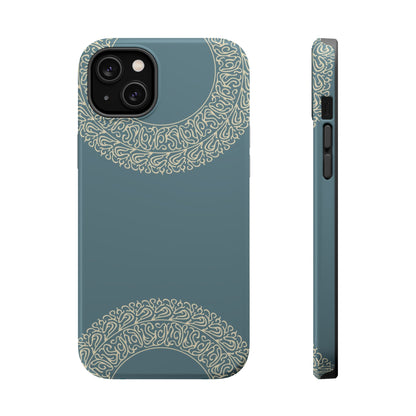 Beige geometric circle  Design - Iphone Magnetic Tough Case