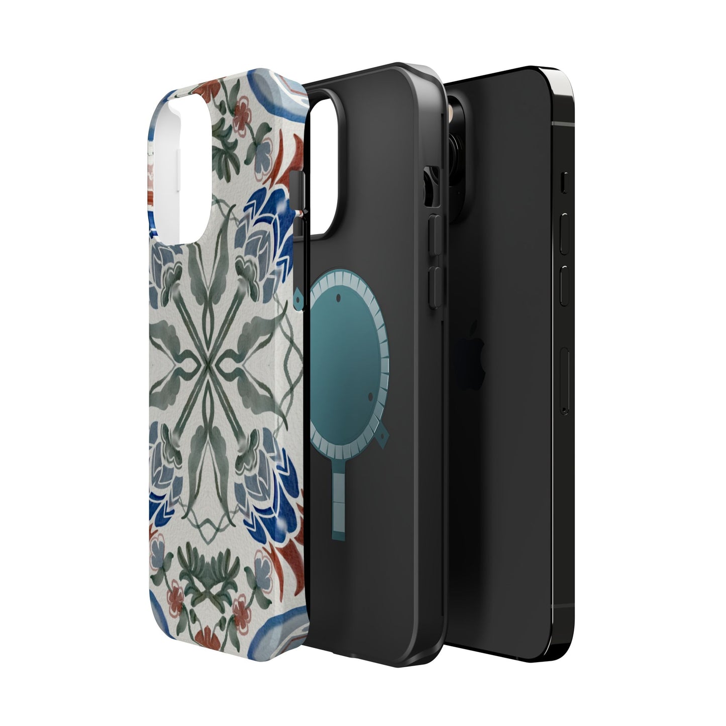 Blue flowers Iphone Magnetic Tough Cases