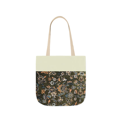Rawdah Canvas Tote Bag, 3-Color Straps