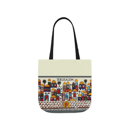 Jerusalem City  Tote Bag, 3-Color Straps