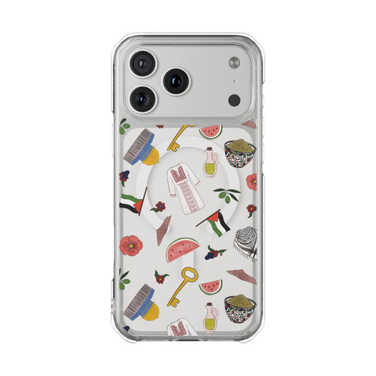 Palestinian Symbols MagSafe Clear Phone Case