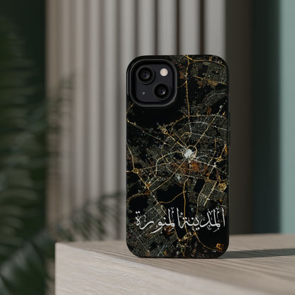 Al Madina Munawarah from Space - City of Lights- Iphone Magnetic Tough Cases