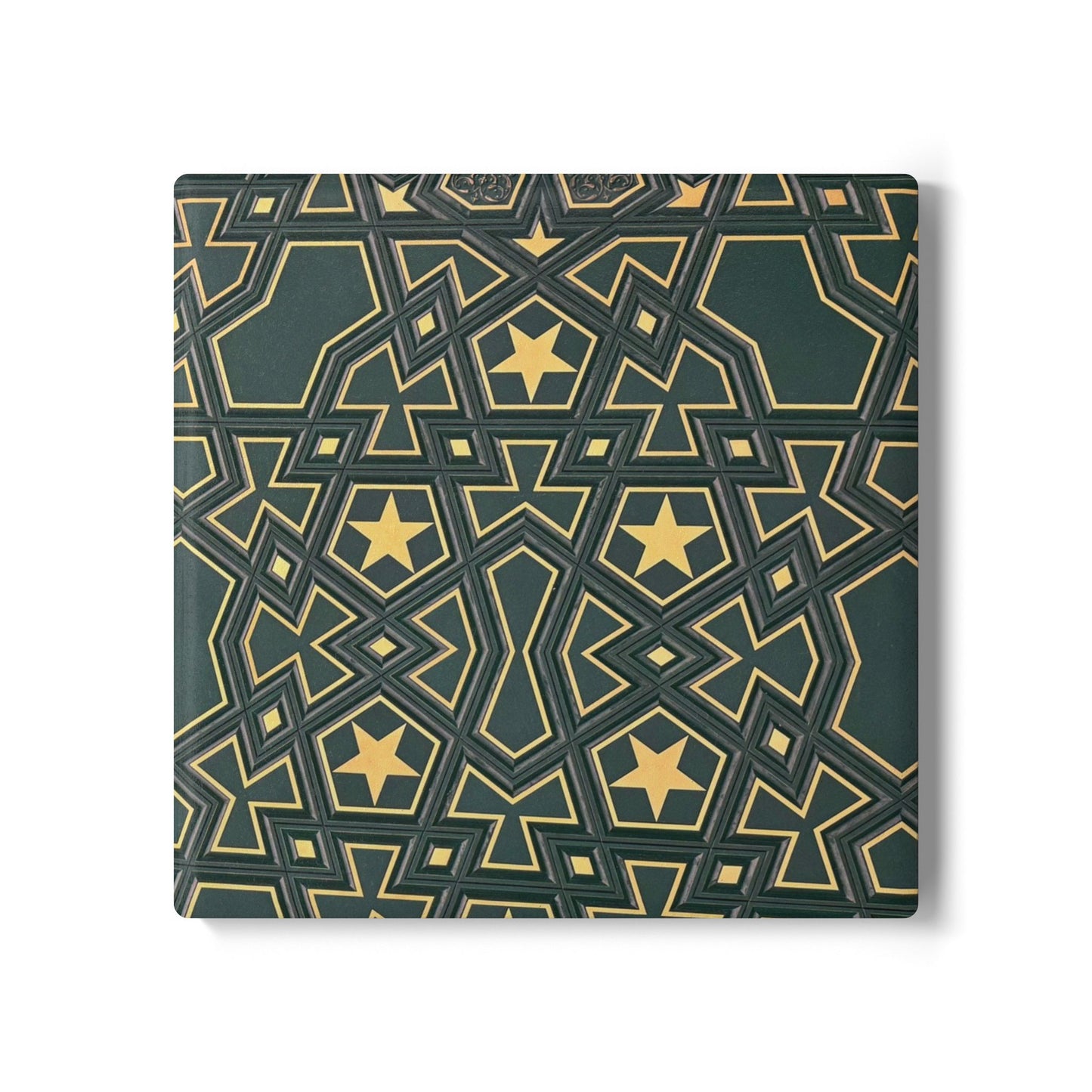 Masjid Al-Haram Pattern Ceramic Coaster, Stylish Drinkware, Home Decor, Gift for Housewarming, Coffee Table Accessory