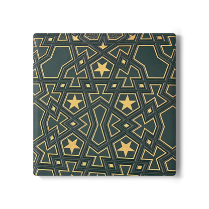 Masjid Al-Haram Pattern Ceramic Coaster, Stylish Drinkware, Home Decor, Gift for Housewarming, Coffee Table Accessory
