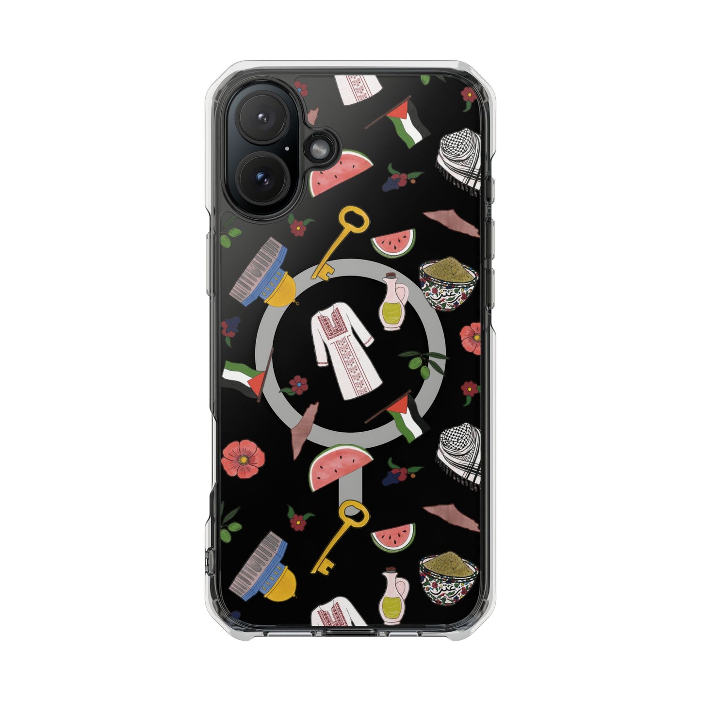 Palestinian Symbols MagSafe Clear Phone Case