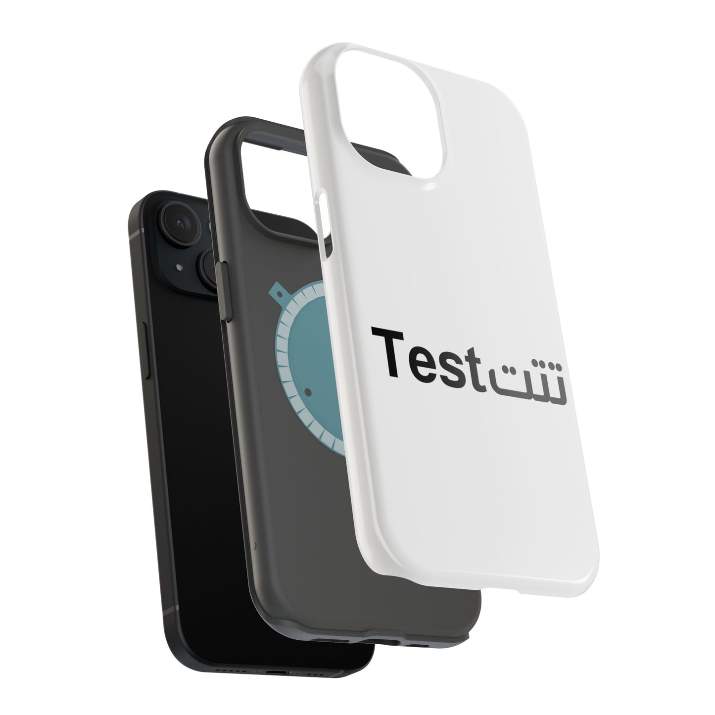 Magnetic Impact-Resistant Phone Case — Minimal "Test" Bilingual Design