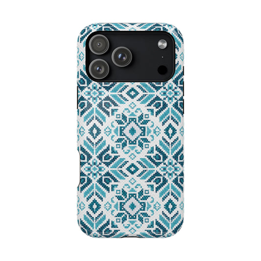 Teal Tatriz  Design - Iphone Magnetic Tough Case