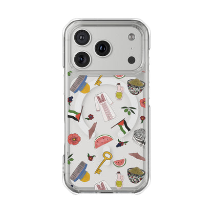 Palestinian Symbols MagSafe Clear Phone Case