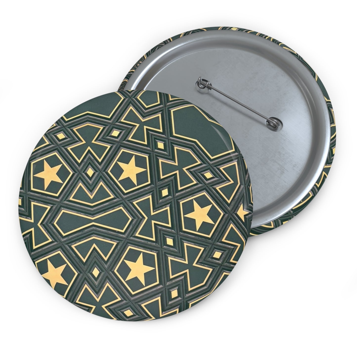 Masjid Al Haram Patterned Pin Buttons - Stylish, Unique Badges for Every Occasion