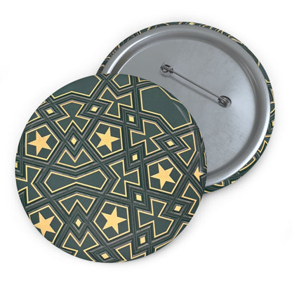 Masjid Al Haram Patterned Pin Buttons - Stylish, Unique Badges for Every Occasion