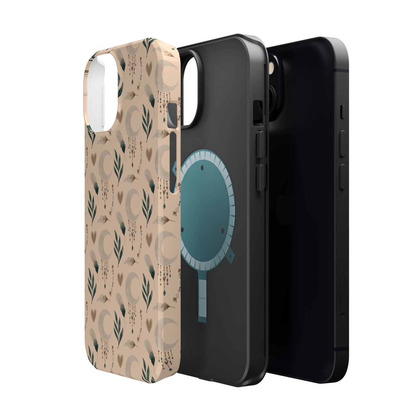 Crescent 🌙  and Hearts Design Iphone Magnetic Tough Cases