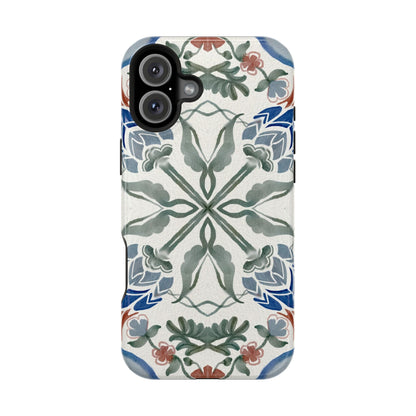 Blue flowers Iphone Magnetic Tough Cases