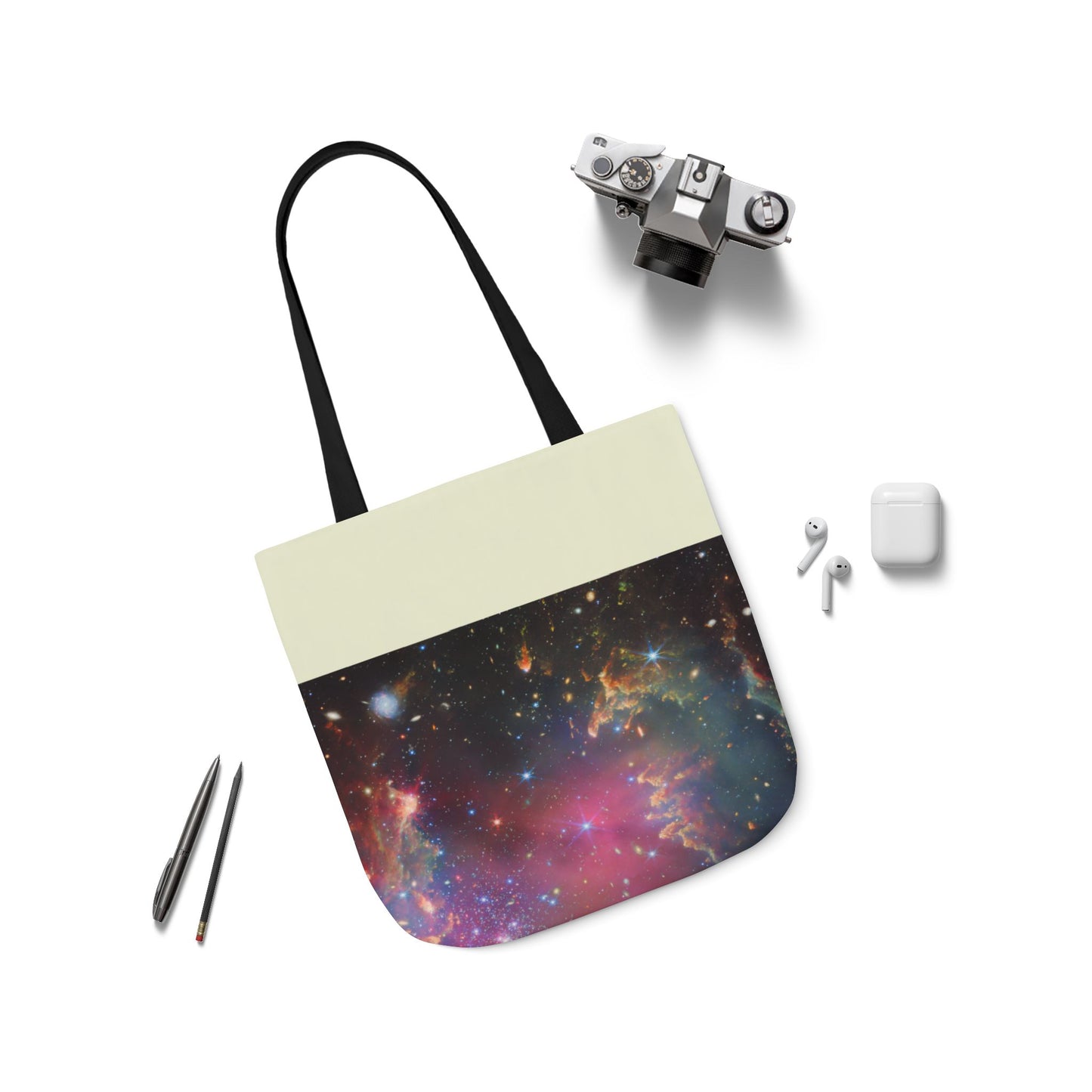 Star Cluster Canvas Tote Bag, 4-Color Straps