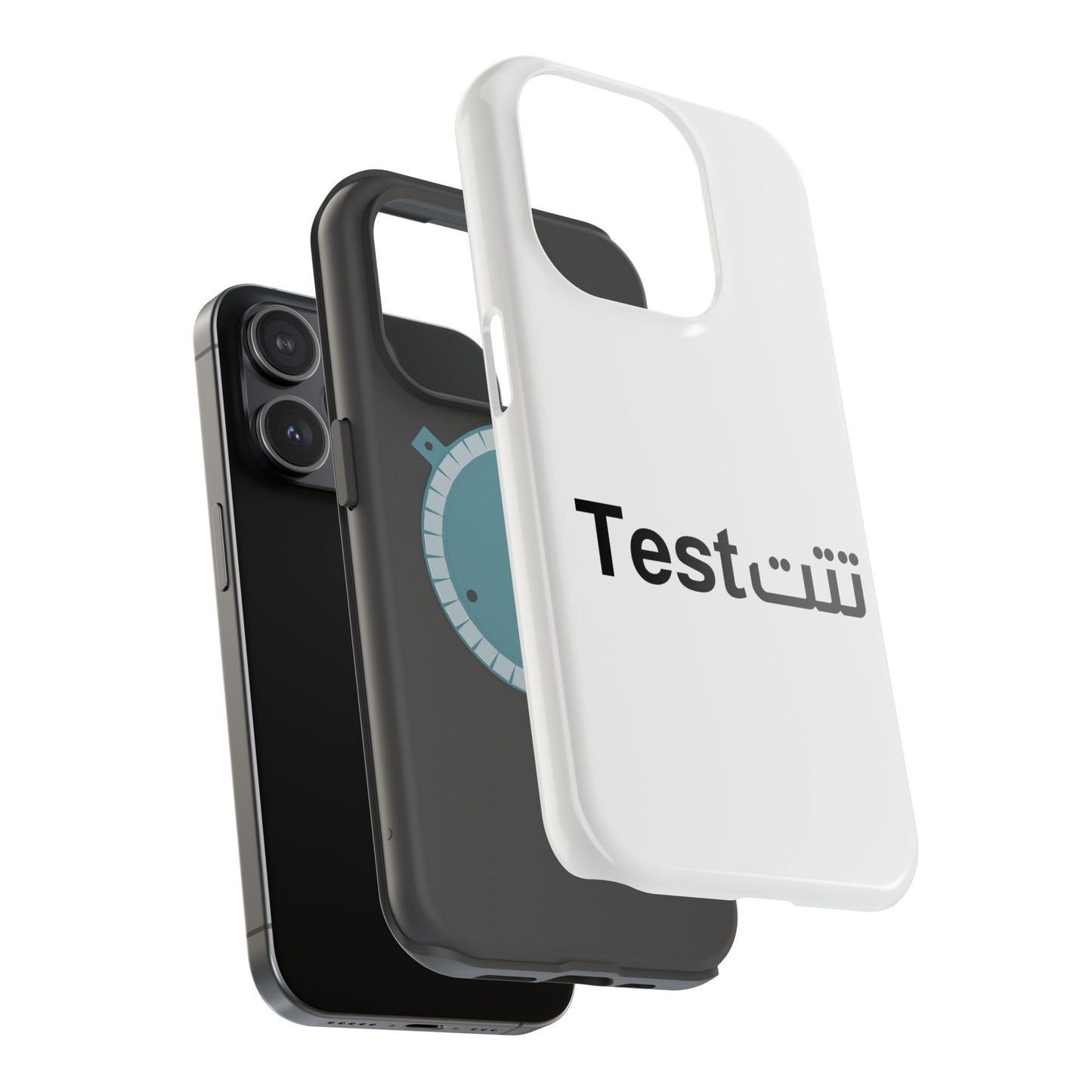 Magnetic Impact-Resistant Phone Case — Minimal "Test" Bilingual Design