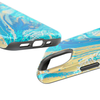 Arabic splash of Blue- Iphone Magnetic Tough Case