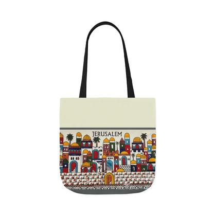Jerusalem City  Tote Bag, 3-Color Straps