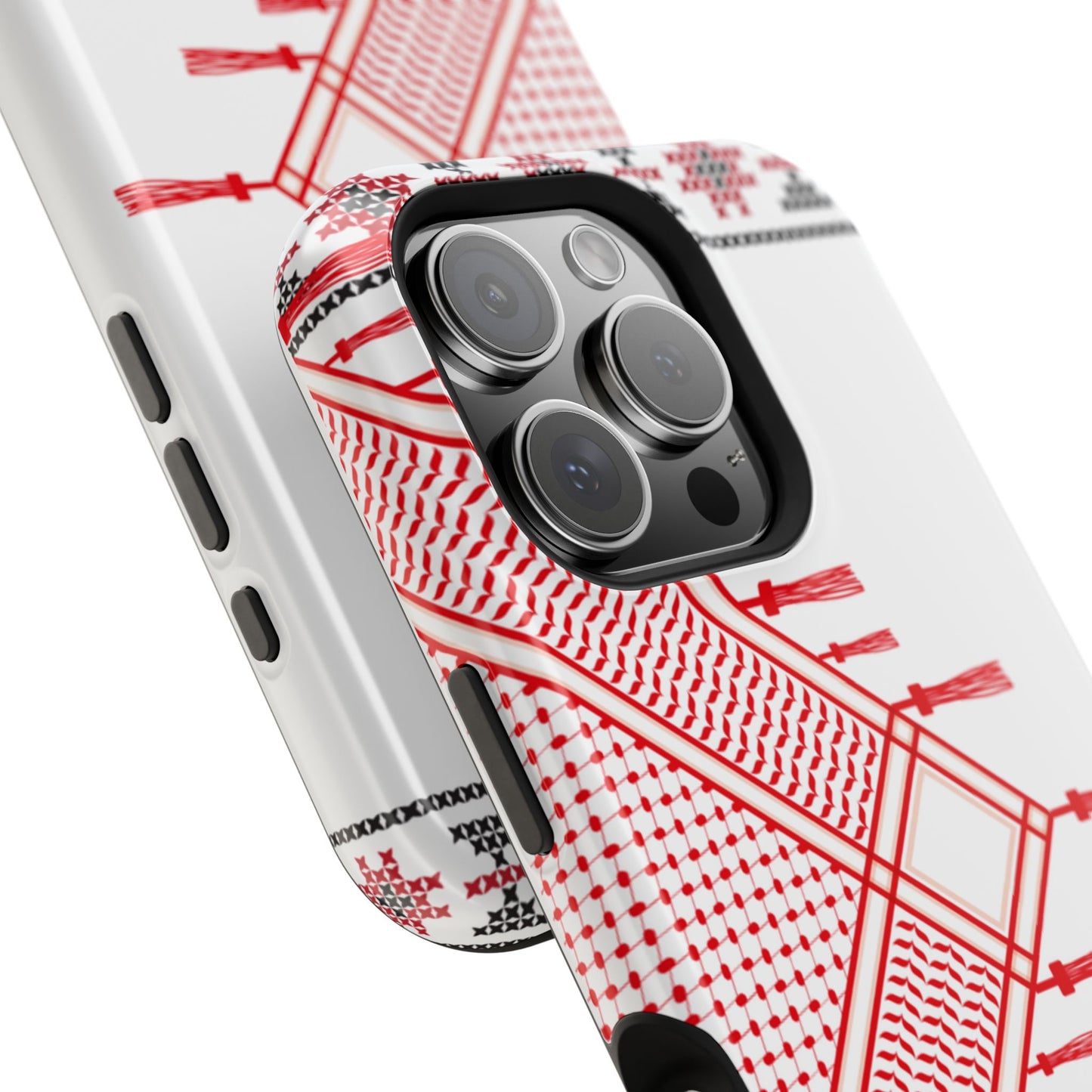 Red and White Hattah Design Iphone Magnetic Tough Case