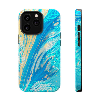 Arabic splash of Blue- Iphone Magnetic Tough Case