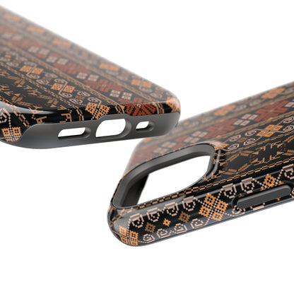 Floral Tatriz geometric Design - Iphone Magnetic Tough Case