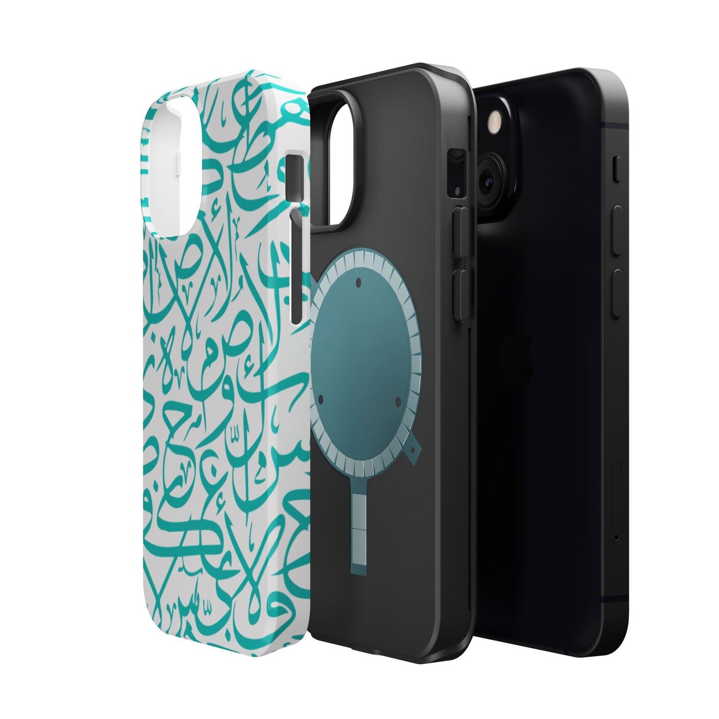 Beige and Blue Arabic Letters  Iphone Magnetic Tough Cases