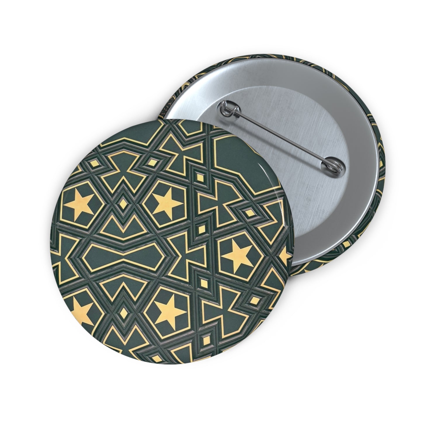 Masjid Al Haram Patterned Pin Buttons - Stylish, Unique Badges for Every Occasion