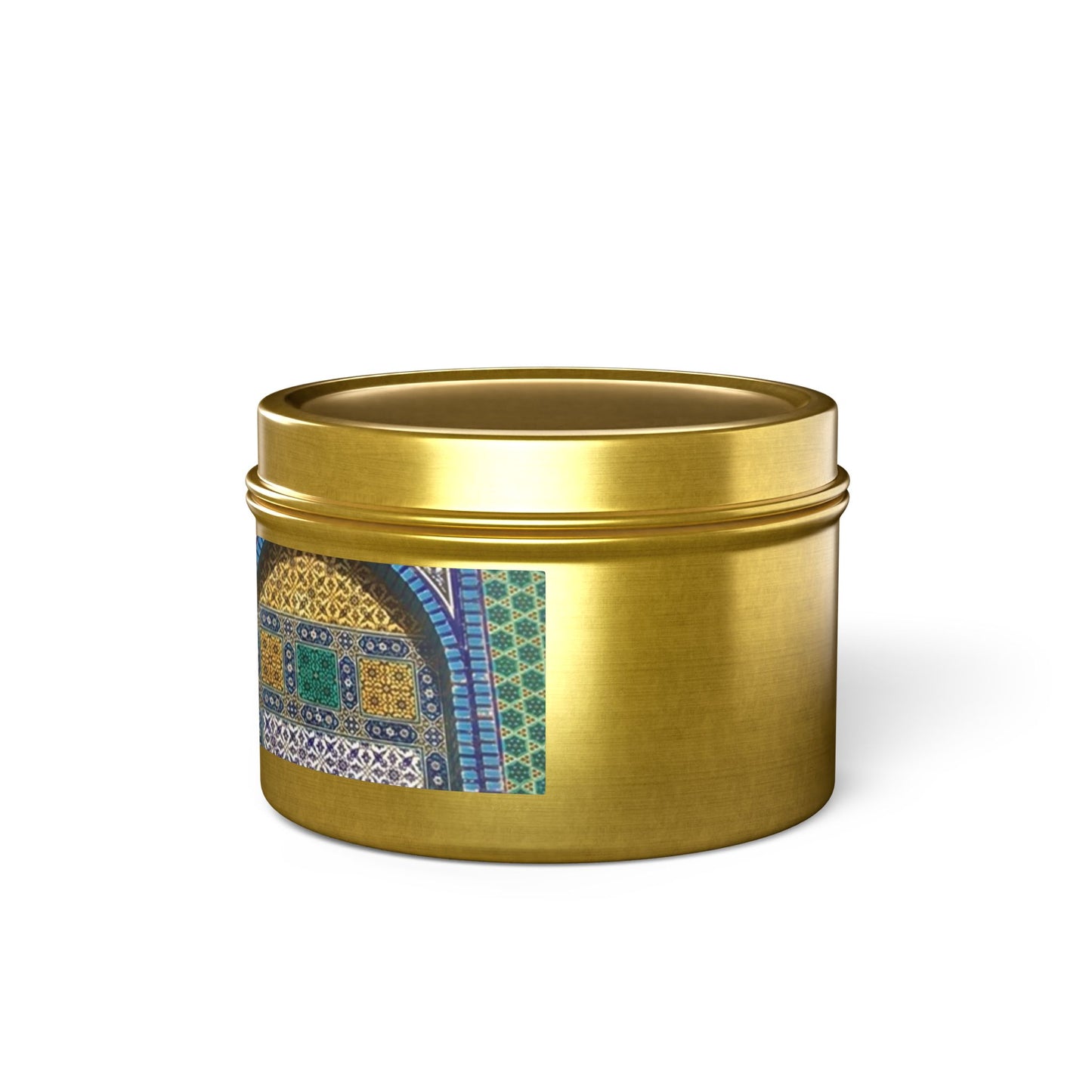 Aqsa Golden Tin Candles | Elegant Home Fragrance | Decorative Candle Gifts for All Occasions | Relaxing Aromatherapy