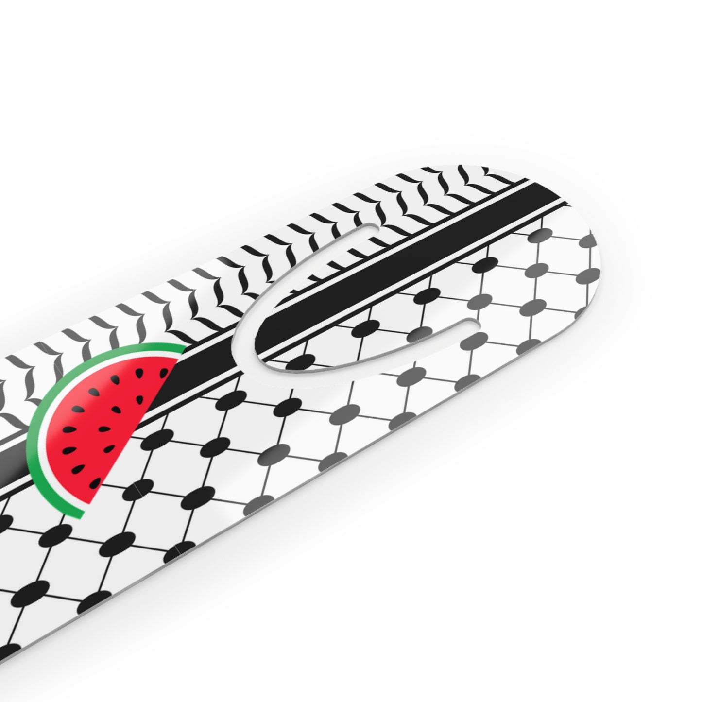 Black and White Kufie Bookmark - Stylish Metal Page Holder