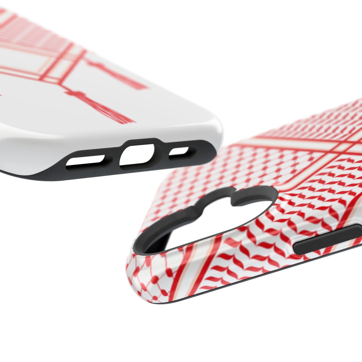 Red and White Shmagh Design Iphone Magnetic Tough Case