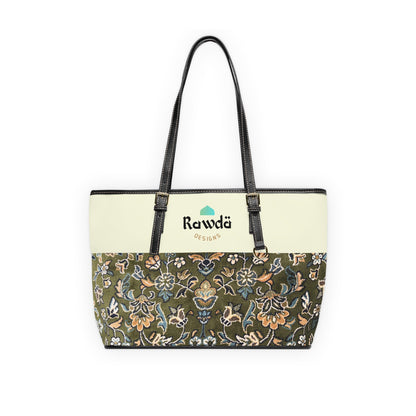 Rawdah Carpet Pattern Leather Shoulder Bag